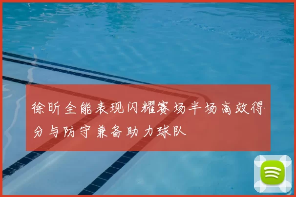 徐昕全能表现闪耀赛场半场高效得分与防守兼备助力球队