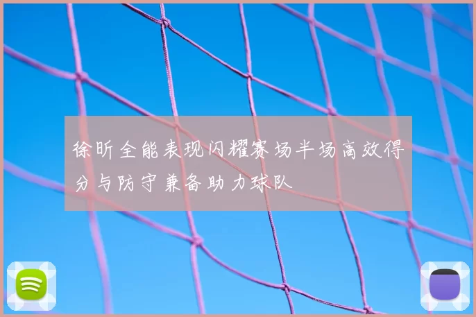 徐昕全能表现闪耀赛场半场高效得分与防守兼备助力球队